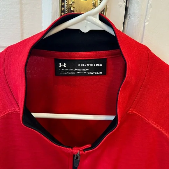 Under Armour Red 1/4 Zip XXL - Picture 2 of 3